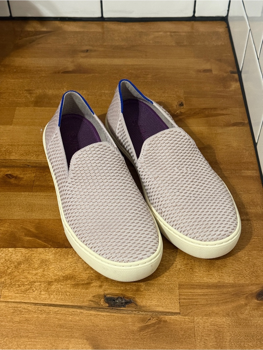 Rothy's Slip-On Knit Flats in Light purple with Purple Insole
